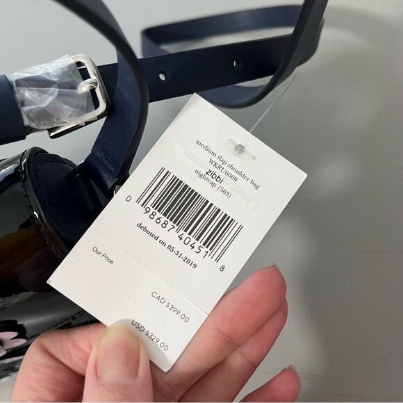 Kate Spade Blue Zibbi Owl Medium Flap Shoulder Bag - Picture 5 of 5